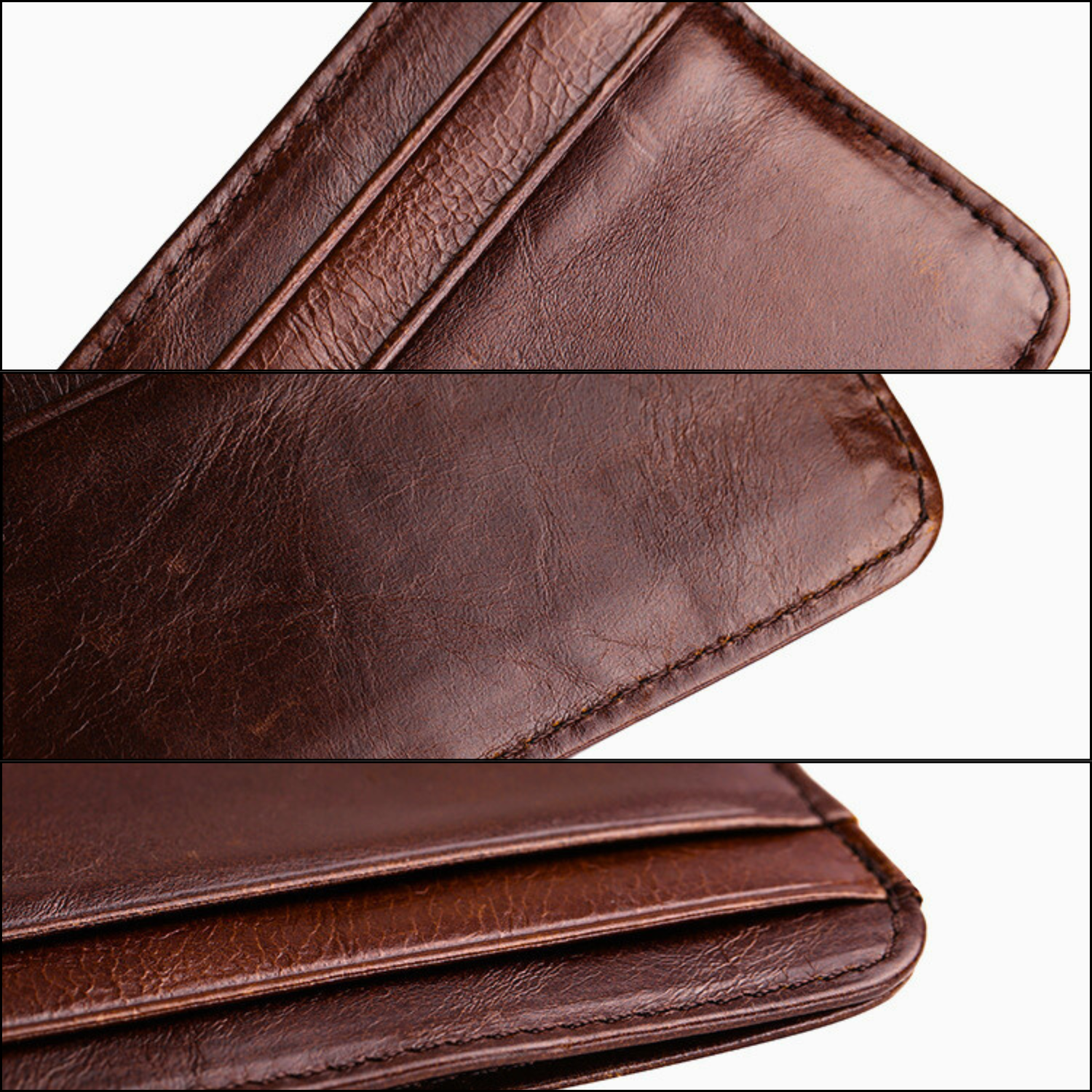 Oil Wax Leather Card Holder