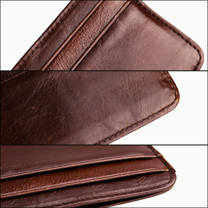 Oil Wax Leather Card Holder